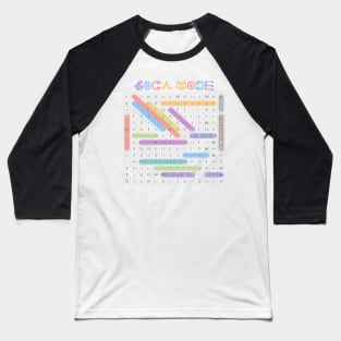 Soca Music Culture Word Search Puzzle | White Print Baseball T-Shirt